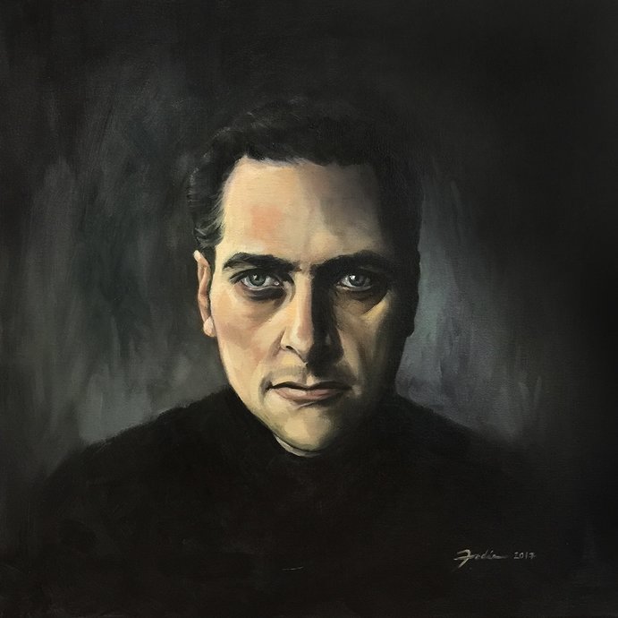 Dark Ibz, oil on canvas